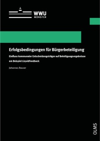 Abbildung von: Erfolgsbedingungen für Bürgerbeteiligung - Georg Olms Verlag
