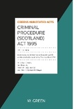 Cover: Criminal Procedure (Scotland) Act 1995 - W.Green