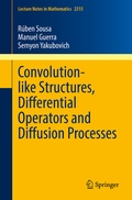 Cover: Convolution-like Structures, Differential Operators and Diffusion Processes - Springer