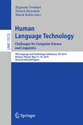 Cover: Human Language Technology. Challenges for Computer Science and Linguistics - Springer