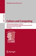 Cover: Culture and Computing - Springer
