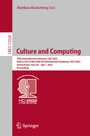 Cover: Culture and Computing - Springer
