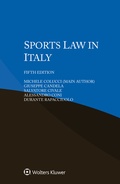 Cover: Sports Law in Italy - Kluwer Law International