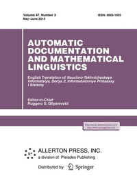 Abbildung von: Automatic Documentation and Mathematical Linguistics - Pleiades Publishing