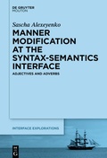 Cover: Manner Modification at the Syntax-Semantics Interface - De Gruyter Mouton