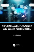 Cover: Applied Reliability, Usability, and Quality for Engineers - CRC Press