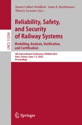 Cover: Reliability, Safety, and Security of Railway Systems. Modelling, Analysis, Verification, and Certification - Springer