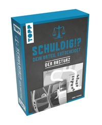 Abbildung von: Schuldig?! Dein Urteil entscheidet - Der Absturz. Krimispiel in 50 Karten - Frech