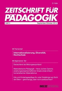 Abbildung von: Zeitschrift für Pädagogik 5/2014 - Beltz Juventa