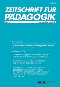 Abbildung von: Zeitschrift für Pädagogik 1/2015 - Beltz