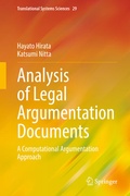 Cover: Analysis of Legal Argumentation Documents - Springer