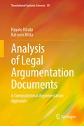 Cover: Analysis of Legal Argumentation Documents - Springer
