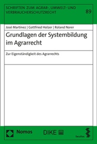 Abbildung von: Grundlagen der Systembildung im Agrarrecht - Nomos