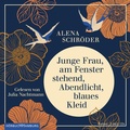 Cover: Junge Frau, am Fenster stehend, Abendlicht, blaues Kleid - H&ouml;rbuch Hamburg