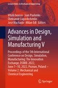 Cover: Advances in Design, Simulation and Manufacturing V - Springer