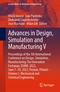 Cover: Advances in Design, Simulation and Manufacturing V - Springer