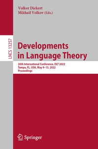 Enlarge image Cover: Developments in Language Theory - Springer