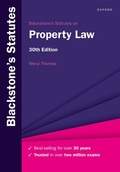 Cover: Blackstone's Statutes on Property Law - Oxford University Press