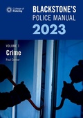 Bild: Blackstone's Police Manual Volume 1: Crime 2023 - Oxford University Press