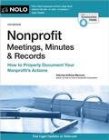 Cover: Nonprofit Meetings, Minutes & Records - NOLO