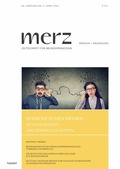 Cover: Sprache in den Medien - kopaed - merz / medien+ erziehung
