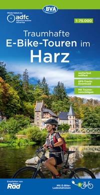 Abbildung von: ADFC-Regionalkarte Traumhafte E-Bike-Touren im Harz, 1:75.000, mit Tagestourenvorschlägen, reiß- und wetterfest, GPS-Tracks Download - BVA BikeMedia