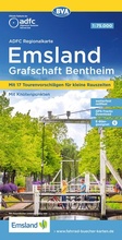 Cover: BVA ADFC Regionalkarte Emsland Grafschaft Bentheim, mit Knotenpunkten 1:75.000 - BVA Karten und B&uuml;cher
