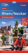 Cover: BVA ADFC Radtourenkarte Rhein /Neckar 1:150.000 - BVA Karten und B&uuml;cher