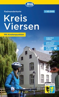 Abbildung von: Radwanderkarte BVA Kreis Viersen mit Knotenpunkten, 1:50.000, reiß- und wetterfest, GPS-Tracks Download, E-Bike-geeignet - BVA BikeMedia