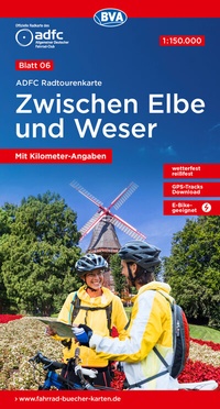Abbildung von: ADFC-Radtourenkarte 6 Zwischen Elbe und Weser 1:150.000, reiß- und wetterfest, E-Bike geeignet, GPS-Tracks Download, mit Bett+Bike-Symbolen, mit Kilometer-Angaben - BVA BikeMedia