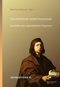 Cover: Philosophische Schriftauslegung - Aschendorff