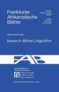 Cover: Issues in African Languages and Linguistics - K&ouml;ppe, R