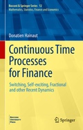 Cover: Continuous Time Processes for Finance - Springer
