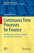 Cover: Continuous Time Processes for Finance - Springer