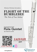 Cover: G alto Flute part: Flight of The Bumblebee for Flute Quintet - Glissato Edizioni Musicali