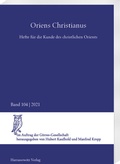 Cover: Oriens Christianus 104 (2021) - Harrassowitz Verlag