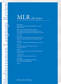 Enlarge image Cover: Mediterranean Language Review 28 (2021) - Harrassowitz Verlag