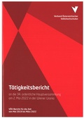 Cover: T&auml;tigkeitsbericht an die 34. ordentliche Hauptversammlung - Verband &Ouml;sterreichischer Volkshochschulen