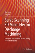 Cover: Servo Scanning 3D Micro Electro Discharge Machining - Springer