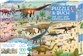 Cover: Puzzle & Buch: Die Zeit der Dinosaurier - Usborne