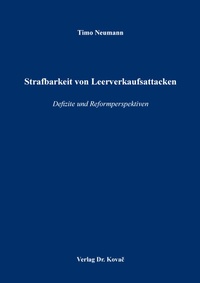 Abbildung von: Strafbarkeit von Leerverkaufsattacken - Kovac, Dr. Verlag