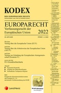Cover: KODEX EU-Verfassungsrecht (Europarecht) 2022 - inkl. App - LexisNexis Verlag ARD ORAC GmbH