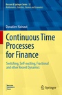 Cover: Continuous Time Processes for Finance - Springer