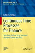 Cover: Continuous Time Processes for Finance - Springer