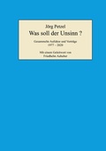 Cover: Was soll der Unsinn? - BoD - Books on Demand