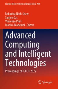 Enlarge image Cover: Advanced Computing and Intelligent Technologies - Springer