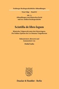Cover: Scintilla de libro legum. - Duncker & Humblot