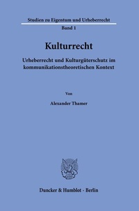 Abbildung von: Kulturrecht. - Duncker & Humblot