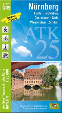 Abbildung von: ATK25-G09 Nürnberg (Amtliche Topographische Karte 1:25000) - Landesamt für Digitalisierung, Breitband und Vermessung, Bayern