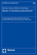 Cover: Werte in Familienunternehmen - Nomos